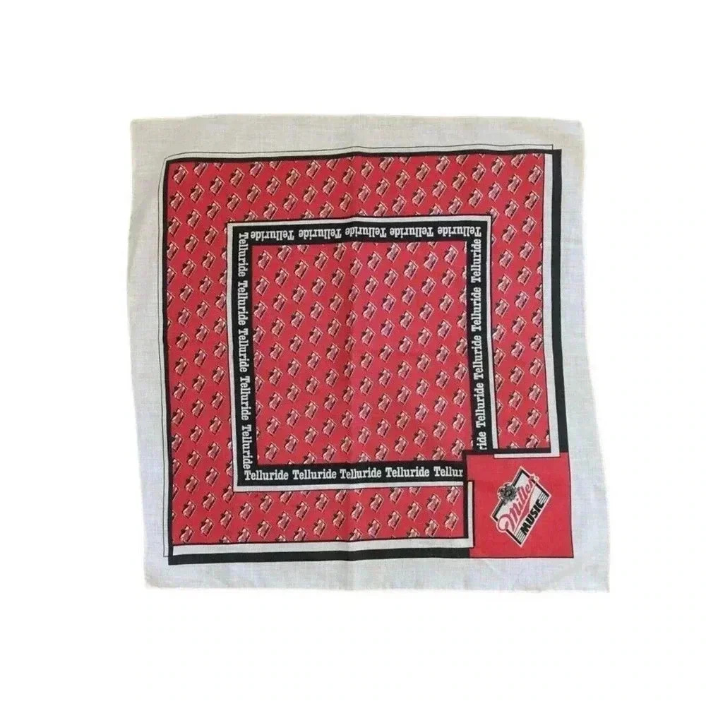 Miller Music by Miller High Life 1984 Telluride Promo Bandana Promotional Rare